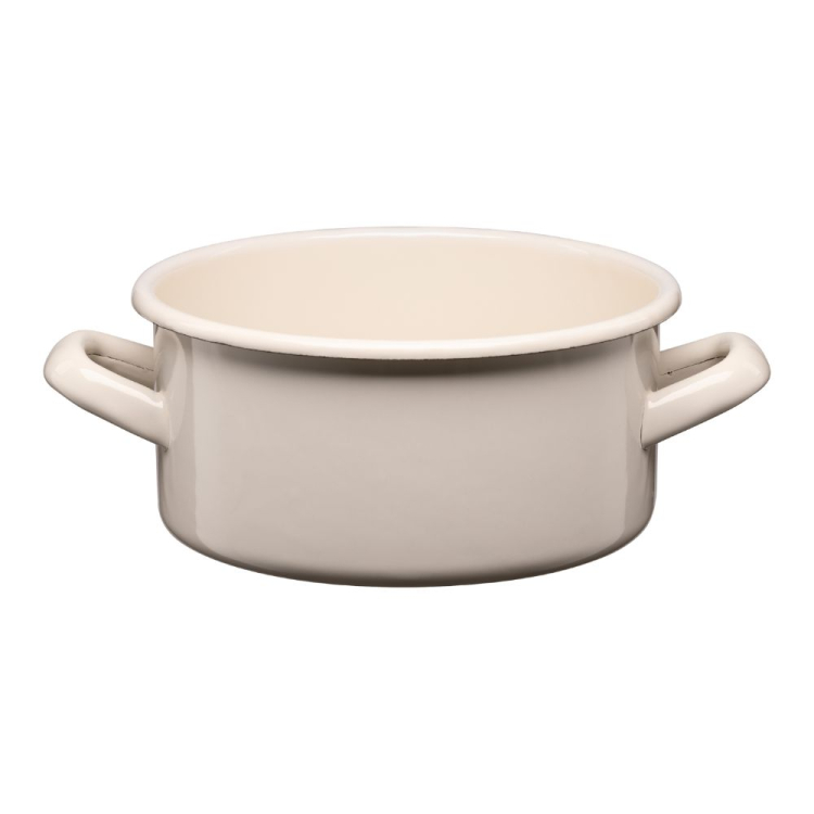 Rondel emaliowany gładki GORDON 16cm/1,5l krem